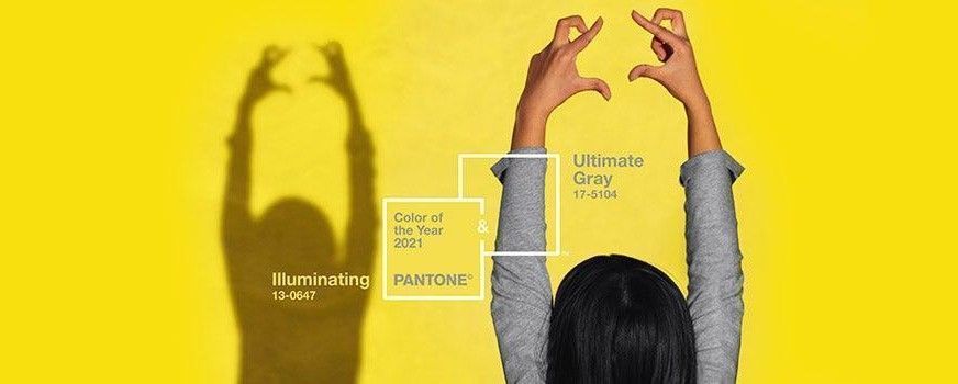 pantone color of the year 2021 ultimate gray illuminating banner